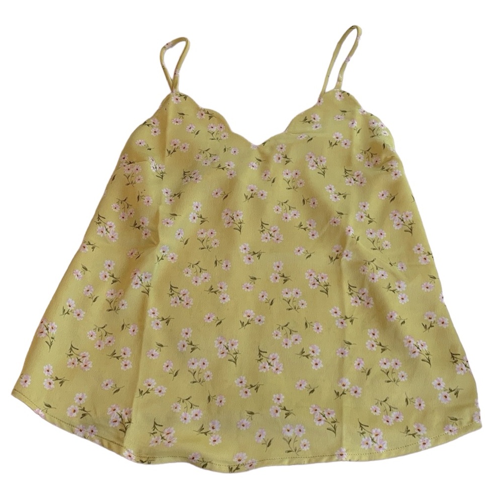 NWOT Monteau Yellow Floral Blouse